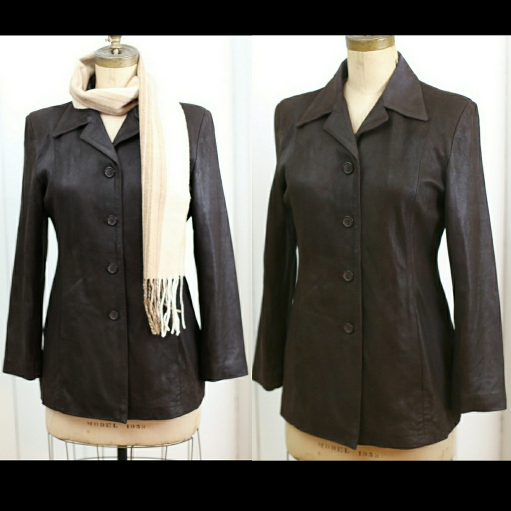 SALE! Vintage Oakwood Classic Leather Coat Jacket
